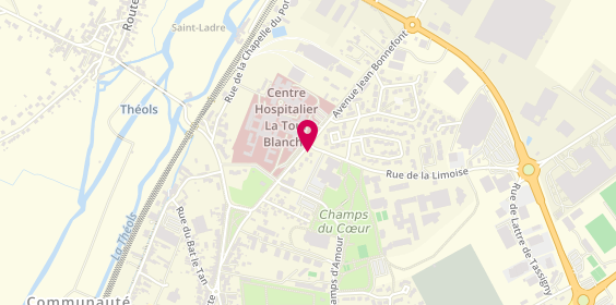 Plan de Centre Hospitalier la Tour Blanche Issoudun, Avenue Jean Bonnefont, 36105 Issoudun