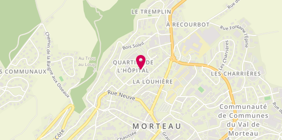 Plan de Centre Hospitalier Paul Nappez Morteau, Bp 73115
9 Rue Marechal Leclerc, 25503 Morteau