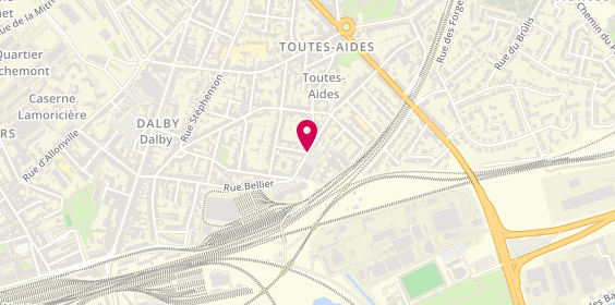 Plan de Hopital Jour Psychogeriatrique-Bellier, 41 Rue Curie, 44046 Nantes