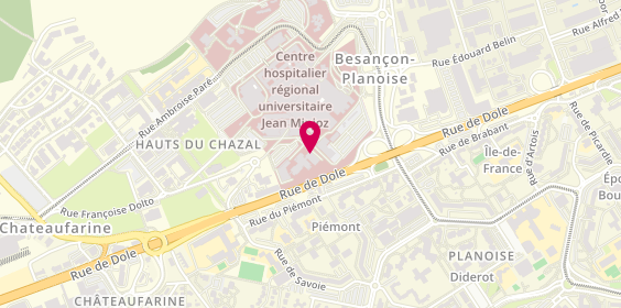 Plan de Efs Bourgogne Franche-Comte, 8 Rue du Dr Jean-François Xavier Girod, 25000 Besançon