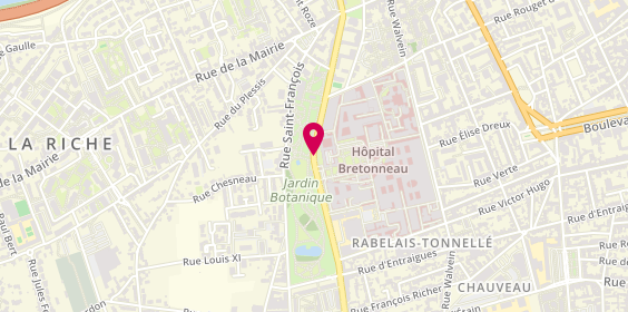 Plan de Chru Bretonneau Tours, 2 Boulevard Tonnele, 37044 Tours