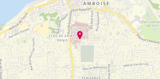 Plan de Hopital Robert Debré, Rue des Ursulines, 37403 Amboise