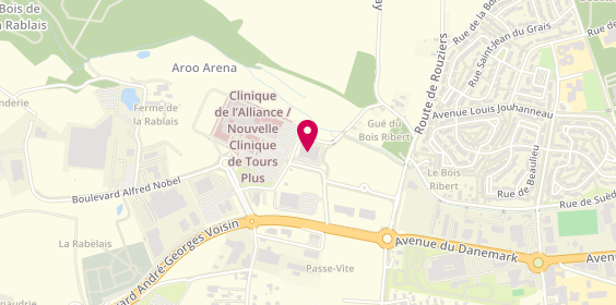 Plan de Docteur Thomas Jany, Clinique de l'Alliance, 6 Rue Thérèse et René Planiol, 37540 Saint-Cyr-sur-Loire