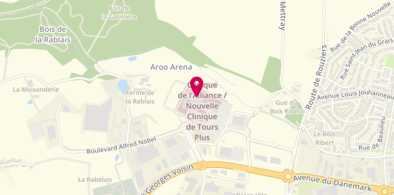 Plan de Nouvelle Clinique Tourangelle, 1 Boulevard Alfred Nobel, 37540 Saint-Cyr-sur-Loire