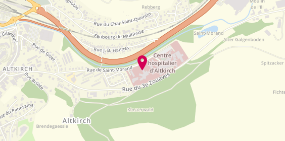 Plan de Centre Hospitalier d'Altkirch, 23 Rue du 3e Zouaves, 68130 Altkirch
