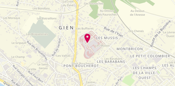 Plan de Site Ssr Jeanne d'Arc Gien - Ch Gien, B P 89
2 Avenue Jean Villejean, 45503 Gien