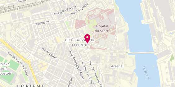 Plan de Ghbs - Hopital du Scorff, 5 avenue Choiseul, 56322 Lorient