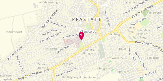 Plan de Centre Hospitalier de Pfastatt, 1 Rue Henri Haeffely, 68120 Pfastatt