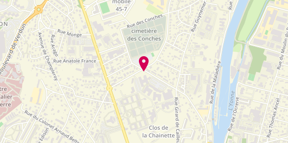 Plan de Centre Hospitalier Specialise d'Auxerre, 4 Avenue Pierre Scherrer, 89011 Auxerre