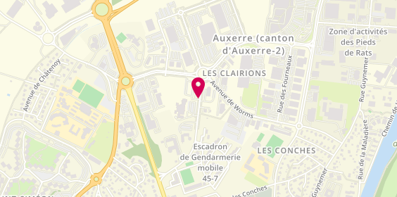 Plan de Polyclinique Sainte Marguerite Auxerre, Avenue Fontaine Sainte Marguerite, 89000 Auxerre