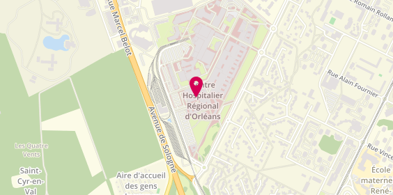 Plan de Hopital la Source, 14 avenue de l'Hôpital, 45100 Orléans
