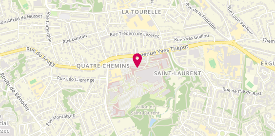 Plan de Ctre Hospitalier General Laennec, 14 avenue Yves Thépot, 29000 Quimper
