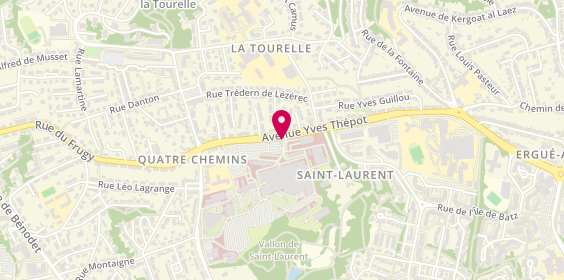 Plan de Ctre Hospitalier General Laennec, 14 Avenue Yves Thépot, 29000 Quimper