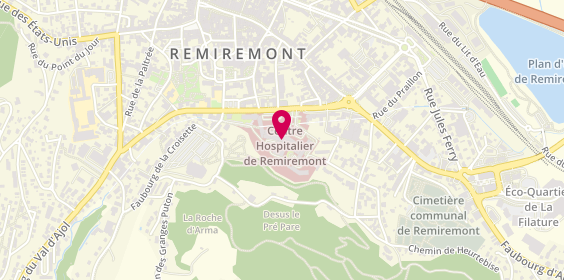 Plan de Centre Hospitalier Remiremont, 1 Rue Georges Lang, 88200 Remiremont