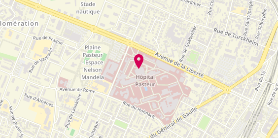 Plan de Centre Hospitalier Louis Pasteur, 39 avenue de la Liberté, 68024 Colmar