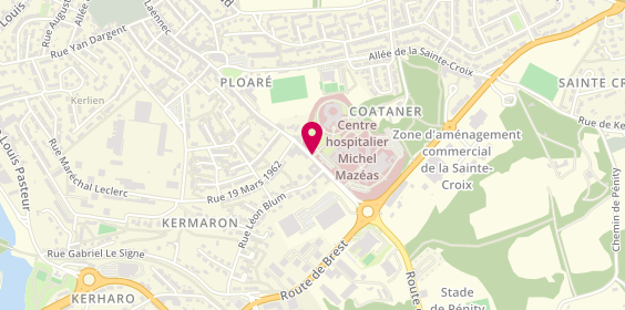 Plan de Centre Hospitalier de Douarnenez, 83-85
83 Rue Laennec, 29100 Douarnenez