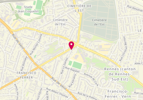 Plan de Hôpital de Jour l'Albatros, 64 Rue le Dantec, 35000 Rennes