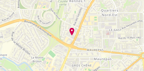 Plan de Centre Therapeutique Janet Frame, 12 Rue Franz Heller, 35000 Rennes