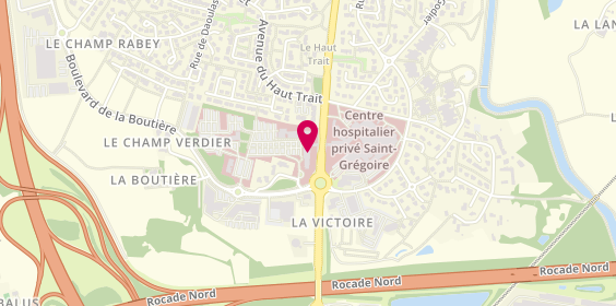 Plan de Vivalto Sante Les Hopitaux Prives Rennais, 6 Boulevard de la Boutière, 35760 Saint-Grégoire