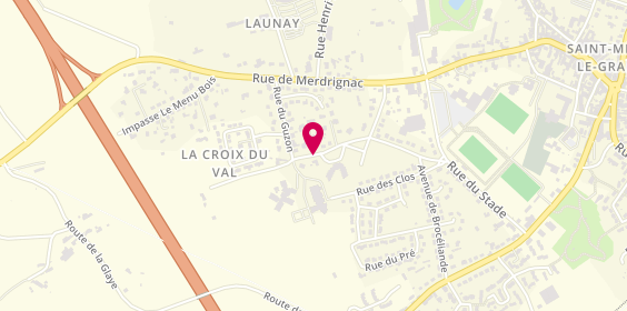 Plan de Centre Hospitalier St Meen le Grand, 13 Rue Croix Duval, 35290 Saint-Méen-le-Grand