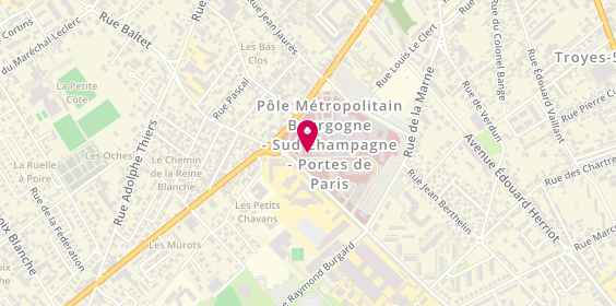Plan de Efs Grand Est Site de Troyes, Hôpital Simone Veil
101 avenue Anatole France, 10000 Troyes