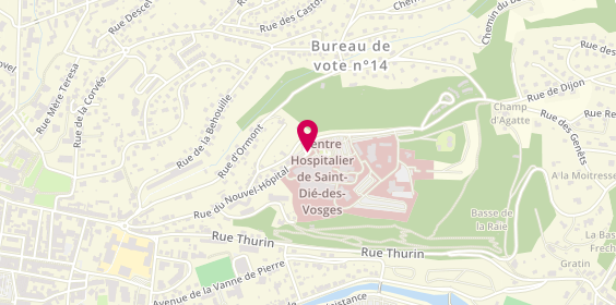 Plan de Centre Hospitalier Intercommunal Hôpitaux Massif des Vosges, 26 Rue du Nouvel Hopital, 88100 Saint-Dié-des-Vosges