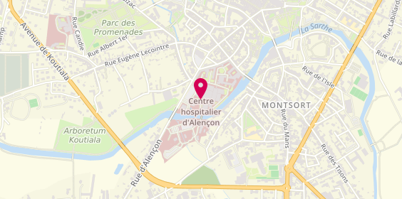 Plan de Centre Hospitalier Intercommunal Alençon-Mamers, 25 Rue de Fresnay, 61000 Alençon