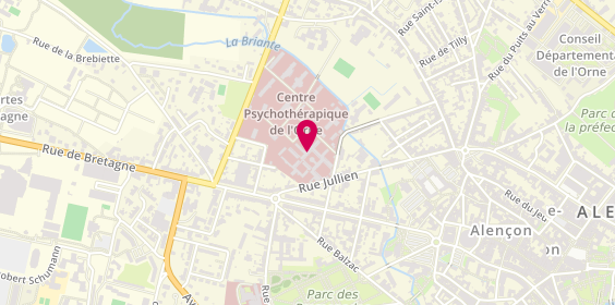 Plan de Centre Psychotherapeutique de l'Orne, 31 Rue Anne Marie Javouhey, 61014 Alençon
