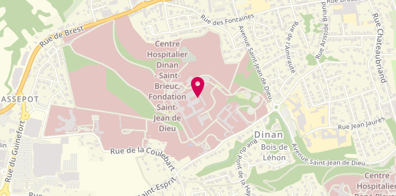 Plan de Fondation Saint Jean de Dieu - Centre Hospitalier Dinan Saint-Brieuc, Avenue Saint Jean de Dieu
Rue de la Coulebart, 22100 Dinan