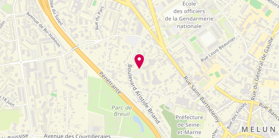 Plan de Clinique Medical Chirurg Les Fontaines, 54 Boulevard Aristide Briand, 77000 Melun
