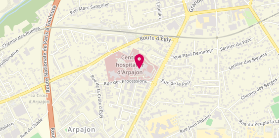 Plan de Centre Hospitalier d'Arpajon, 18 avenue de Verdun, 91290 Arpajon