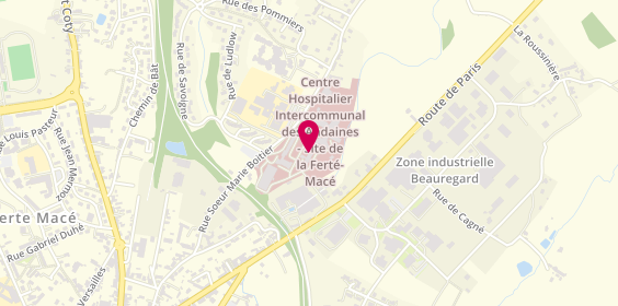 Plan de Centre hospitalier intercommunal des Andaines, Rue Soeur Marie Boîtier, 61600 La Ferté-Macé