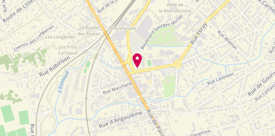 Plan de Polyclinique Chantemerle, 98 Rue Feray, 91100 Corbeil-Essonnes