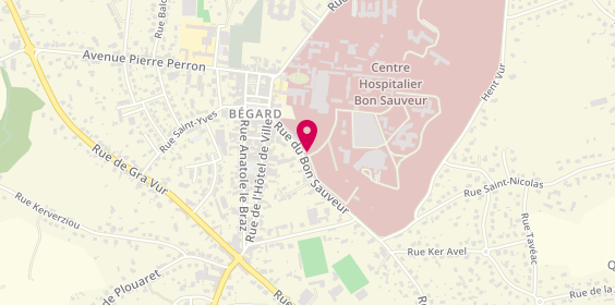 Plan de Centre Hospitalier du Bon Sauveur Begard, 1 Rue du Bon Sauveur, 22140 Bégard