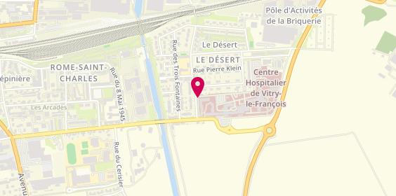 Plan de Centre Hospitalier Vitry le Francois, 2 Rue Charles Simon, 51308 Vitry-le-François