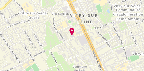 Plan de Hôpital Privé de Vitry - site Pasteur, 22 Rue de la Petite Saussaie, 94400 Vitry-sur-Seine
