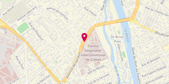 Plan de Centre Hospitalier Intercommunal de Creteil, 40 Avenue de Verdun, 94000 Créteil