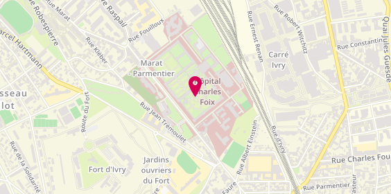 Plan de Hôpital Charles Foix, 7 avenue de la République, 94200 Ivry-sur-Seine
