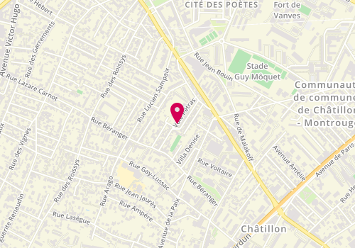 Plan de Clinique de Châtillon, Bp.26
173 Rue des Fauvettes, 92320 Châtillon