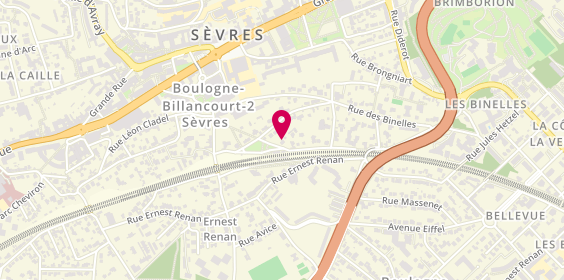 Plan de Relais Jeunes de Sevres, 26 Rue Auguste Rodin, 92310 Sèvres