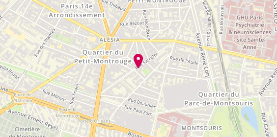 Plan de Clinique Sainte Genevieve, 29 Rue Sarrette, 75014 Paris