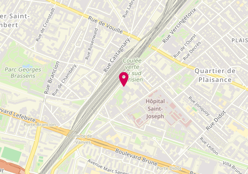 Plan de Groupe Hospitalier Paris Saint-Joseph, 185 Rue Raymond Losserand, 75014 Paris