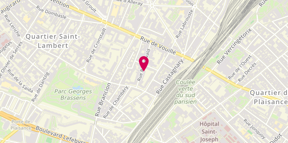 Plan de Clinique Alleray Labrouste, 17 Bis Rue Rosenwald, 75015 Paris