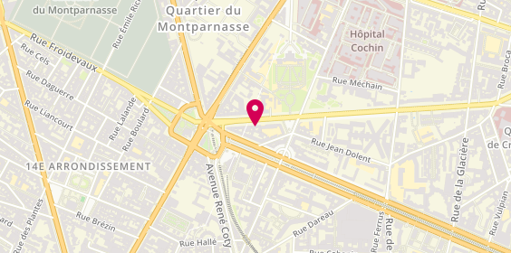 Plan de Clinique Arago, 93 Boulevard Arago, 75014 Paris