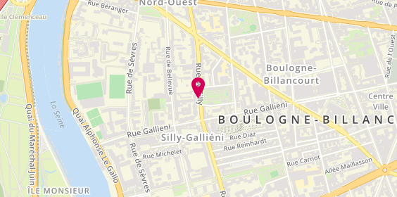 Plan de Clinique du Pont de Sevres, 76 Rue de Silly, 92100 Boulogne-Billancourt