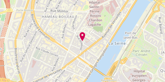 Plan de Clinique Jouvenet, 6 square Jouvenet, 75016 Paris