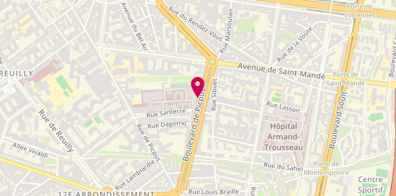 Plan de Hôpital Rothschild, 33 Boulevard Picpus, 75012 Paris