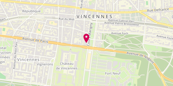 Plan de Policlinique Esthétique Marigny Vincennes, 3 Cr Marigny, 94300 Vincennes