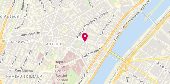 Plan de Clinique Rémusat, 21 Rue Remusat, 75016 Paris