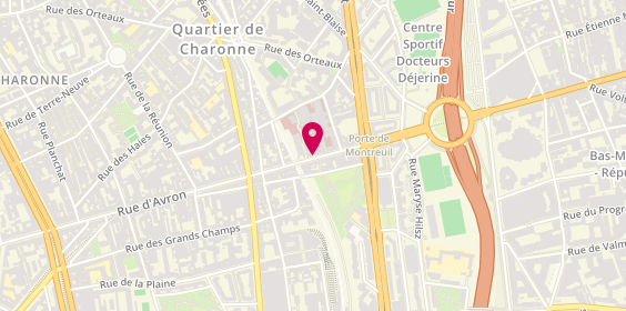 Plan de Hôpital de la Croix Saint Simon, 125 Rue d'Avron, 75020 Paris